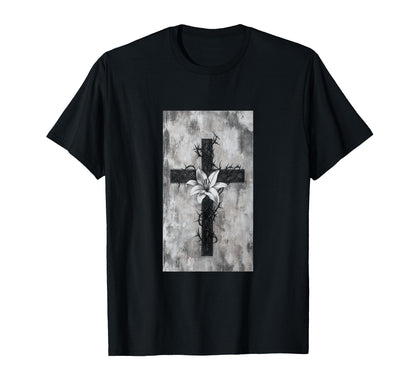 Gothic Cross Grunge Aesthetic Y2K T-Shirt - Minimalist Print for Adults - T-Shirt, Sweatshirt, Hoodie