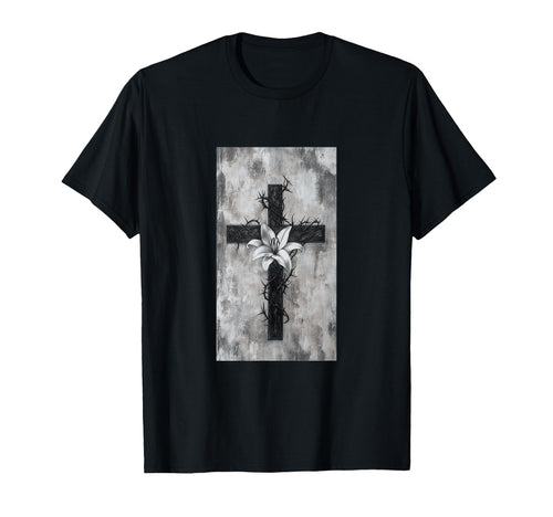 Gothic Cross Grunge Aesthetic Y2K T-Shirt - Minimalist Print for Adults - T-Shirt, Sweatshirt, Hoodie