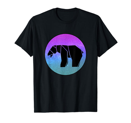 Bear Origami Galaxy Vaporwave Aesthetic T-Shirt - Graphic Print for Adults - T-Shirt, Sweatshirt, Hoodie