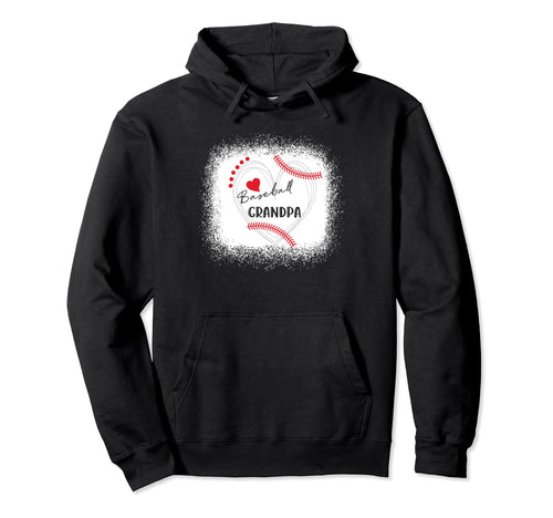 Baseball Grandpa Baseball Heart Hoodie - Custom Art Print for Adults - T-Shirt, Sweatshirt, Hoodie