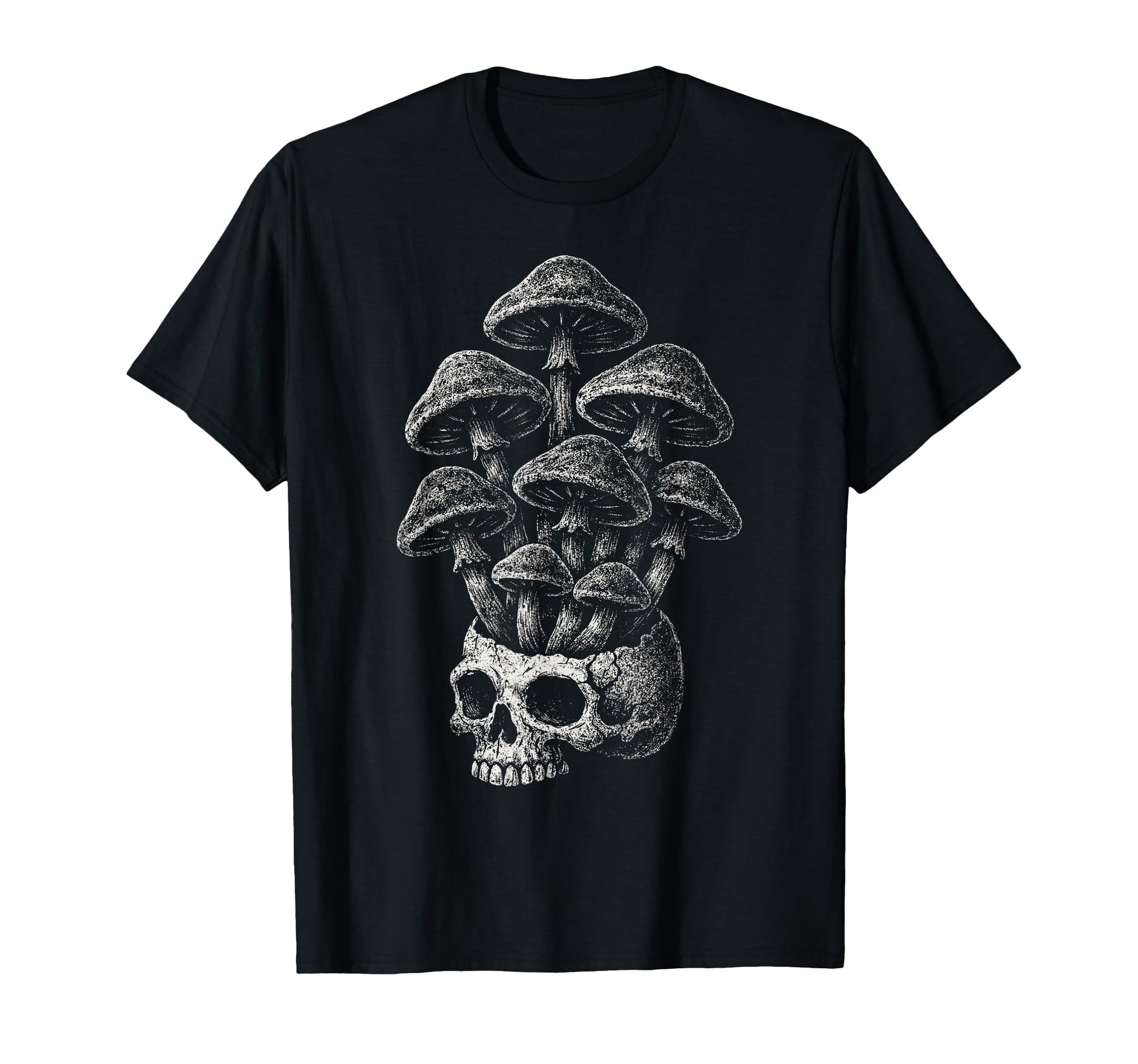 Mushroom Skull Grunge Alt Goth T-Shirt - Novelty Apparel Men Women - T-Shirt, Sweatshirt, Hoodie