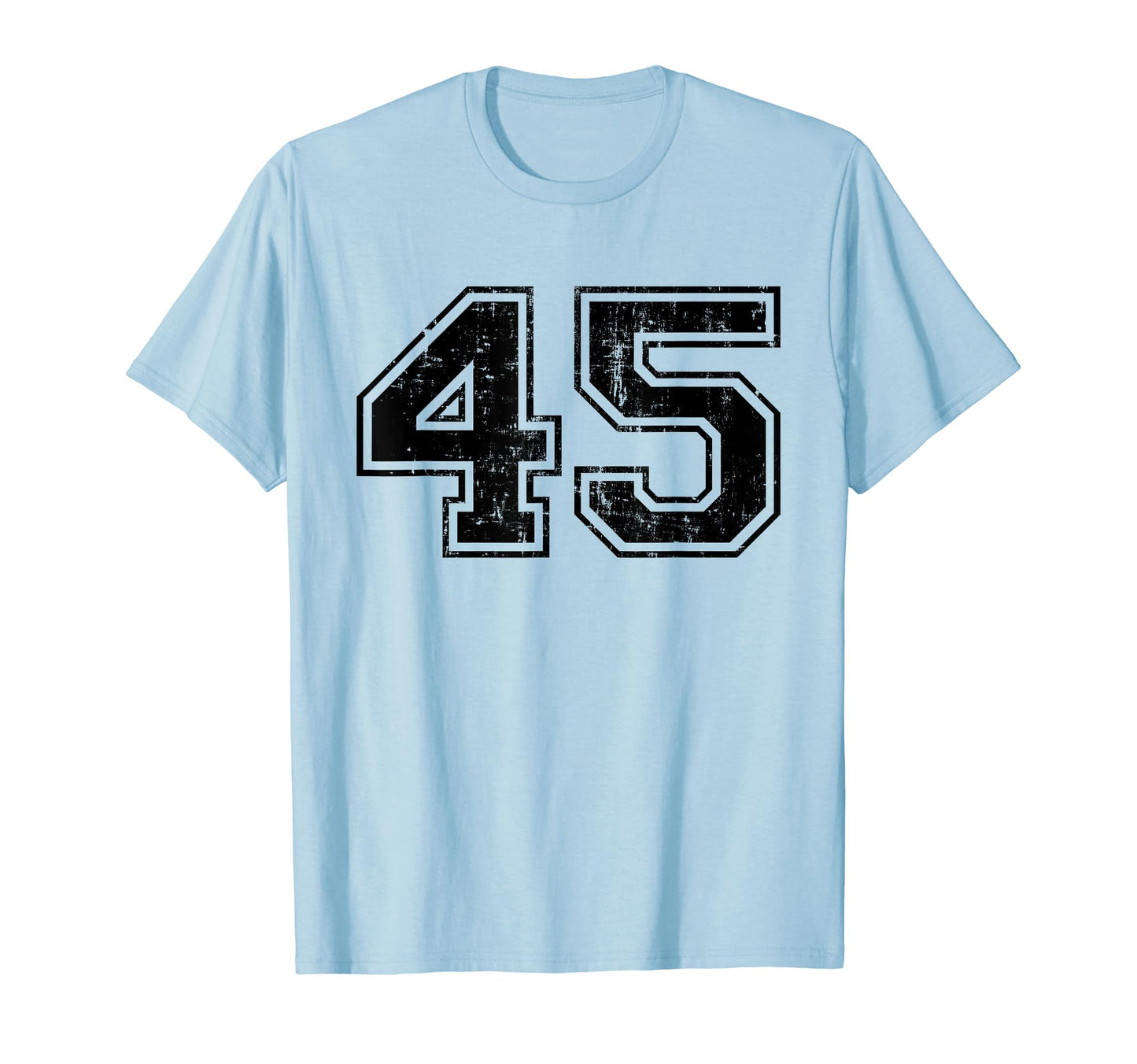 Number 45 Varsity Distressed Sport T-Shirt - Custom Art Print for Adults - T-Shirt, Sweatshirt, Hoodie