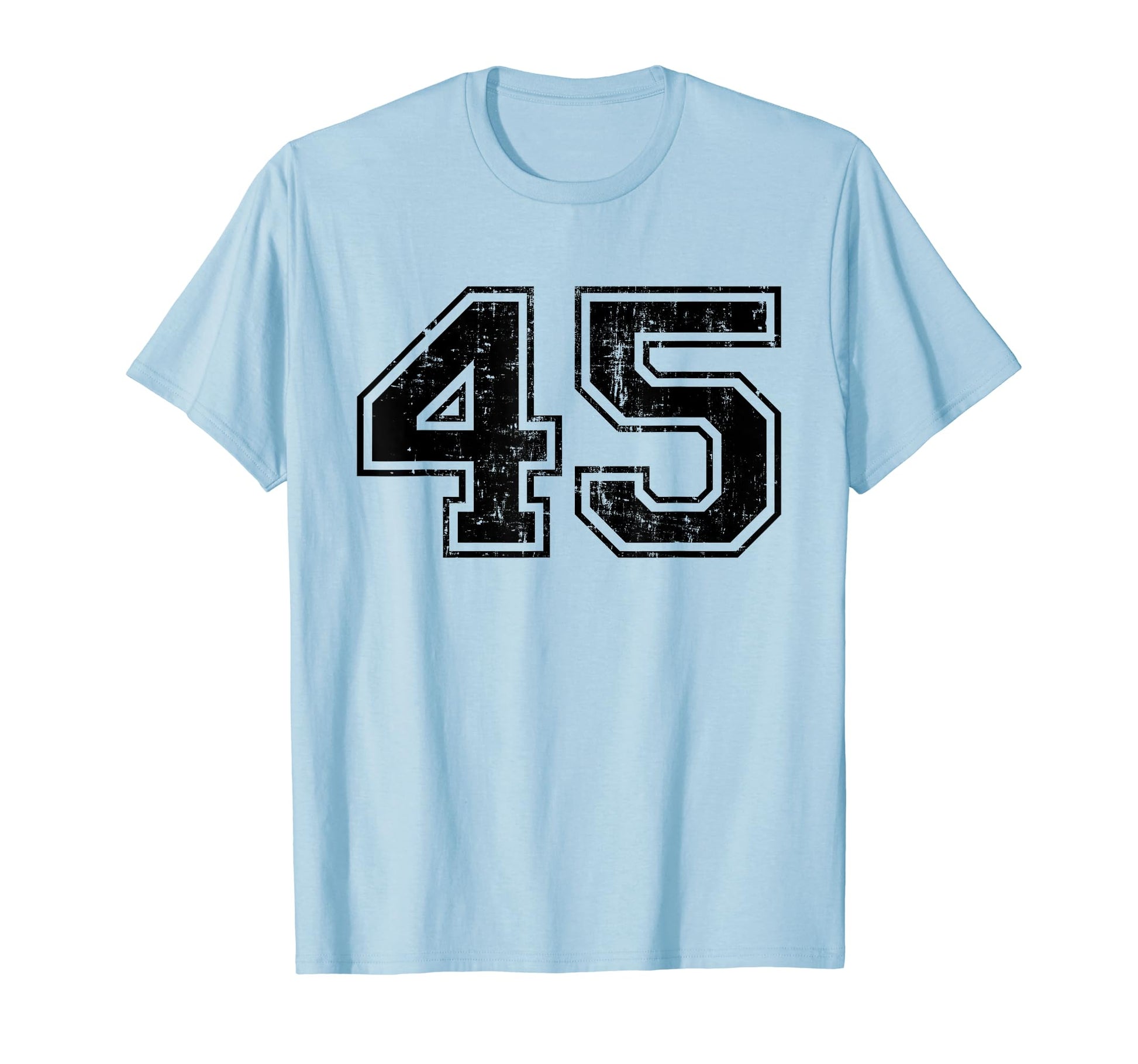 Number 45 Varsity Distressed Sport T-Shirt - Custom Art Print for Adults - T-Shirt, Sweatshirt, Hoodie
