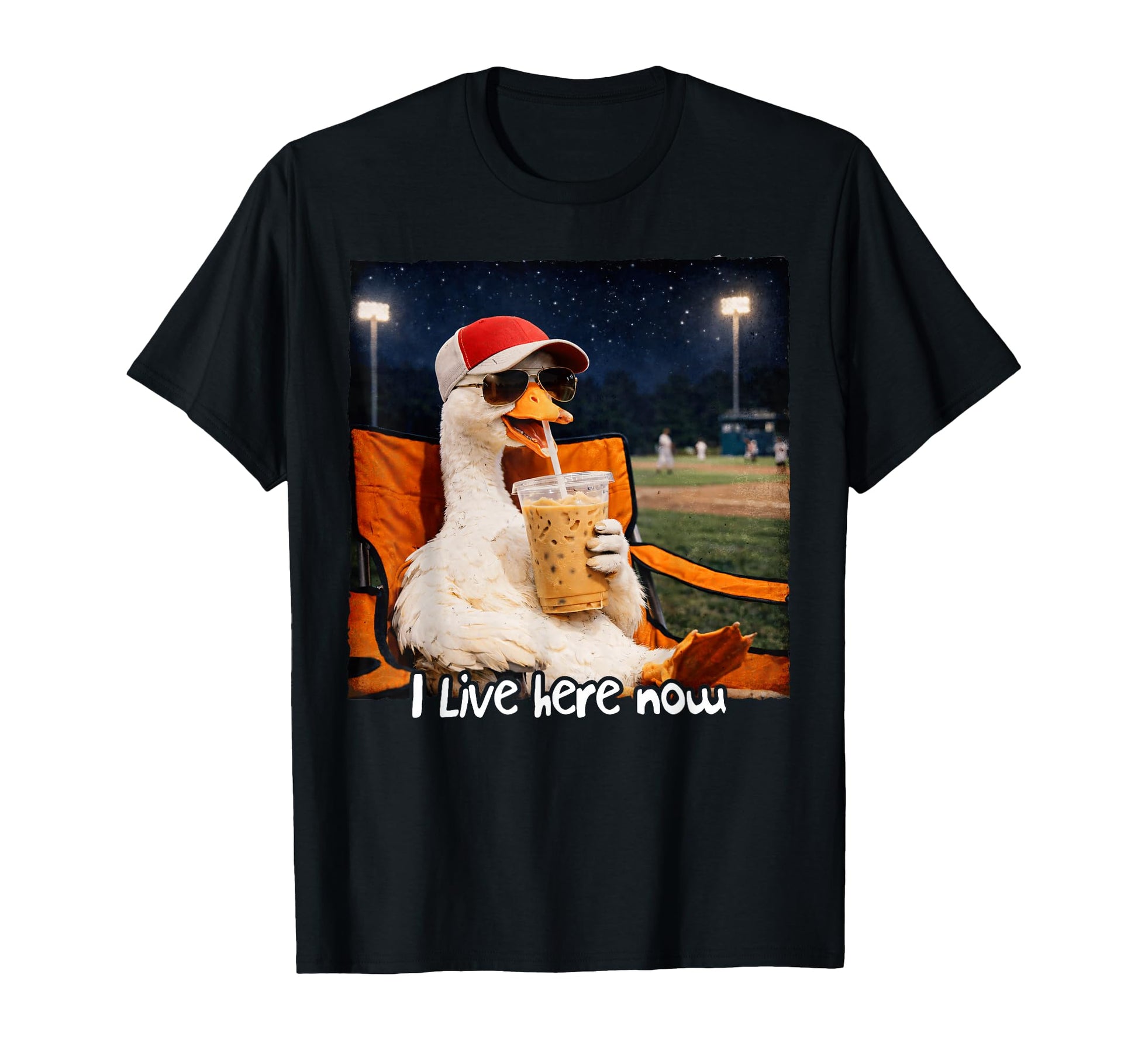 Baseball Ballfield I Live Here Now T-Shirt - Trendy Graphic Men Women - T-Shirt, Sweatshirt, Hoodie