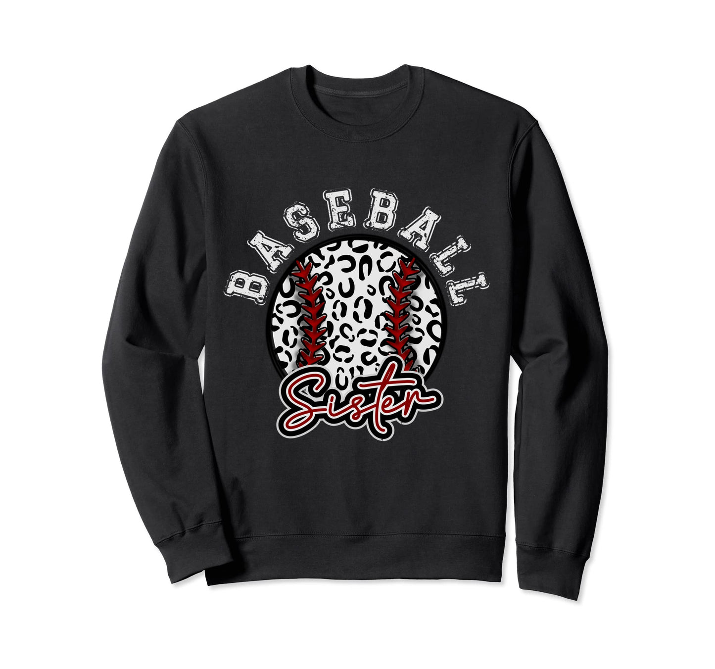 Leopard Cheetah Baseball Sister Womens Sweatshirt - Novelty Apparel Unisex - T-Shirt, Sweatshirt, Hoodie