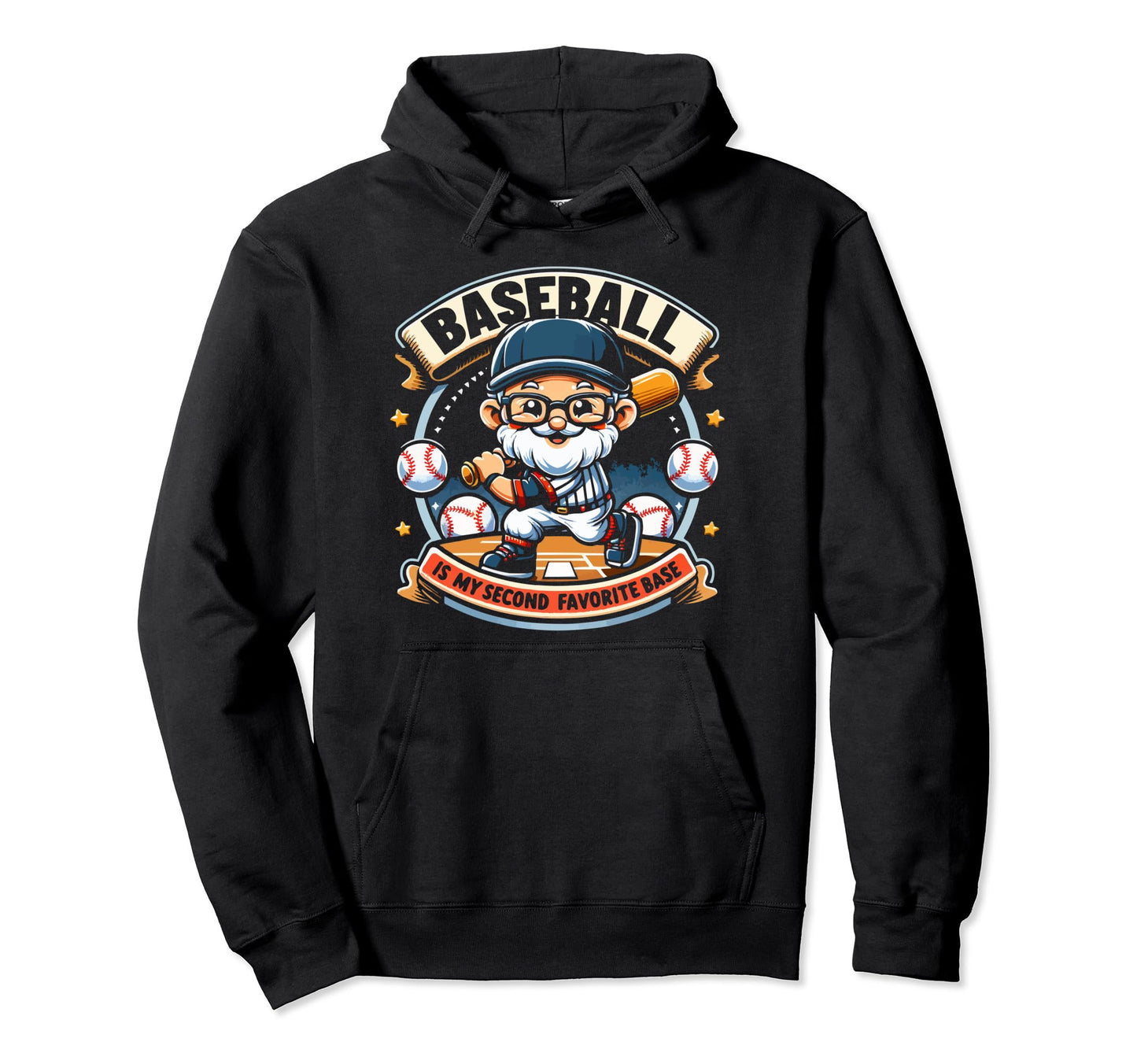 Baseball Grandpa Grandfather Gramps Hoodie - Unique Graphic Men Women - T-Shirt, Sweatshirt, Hoodie