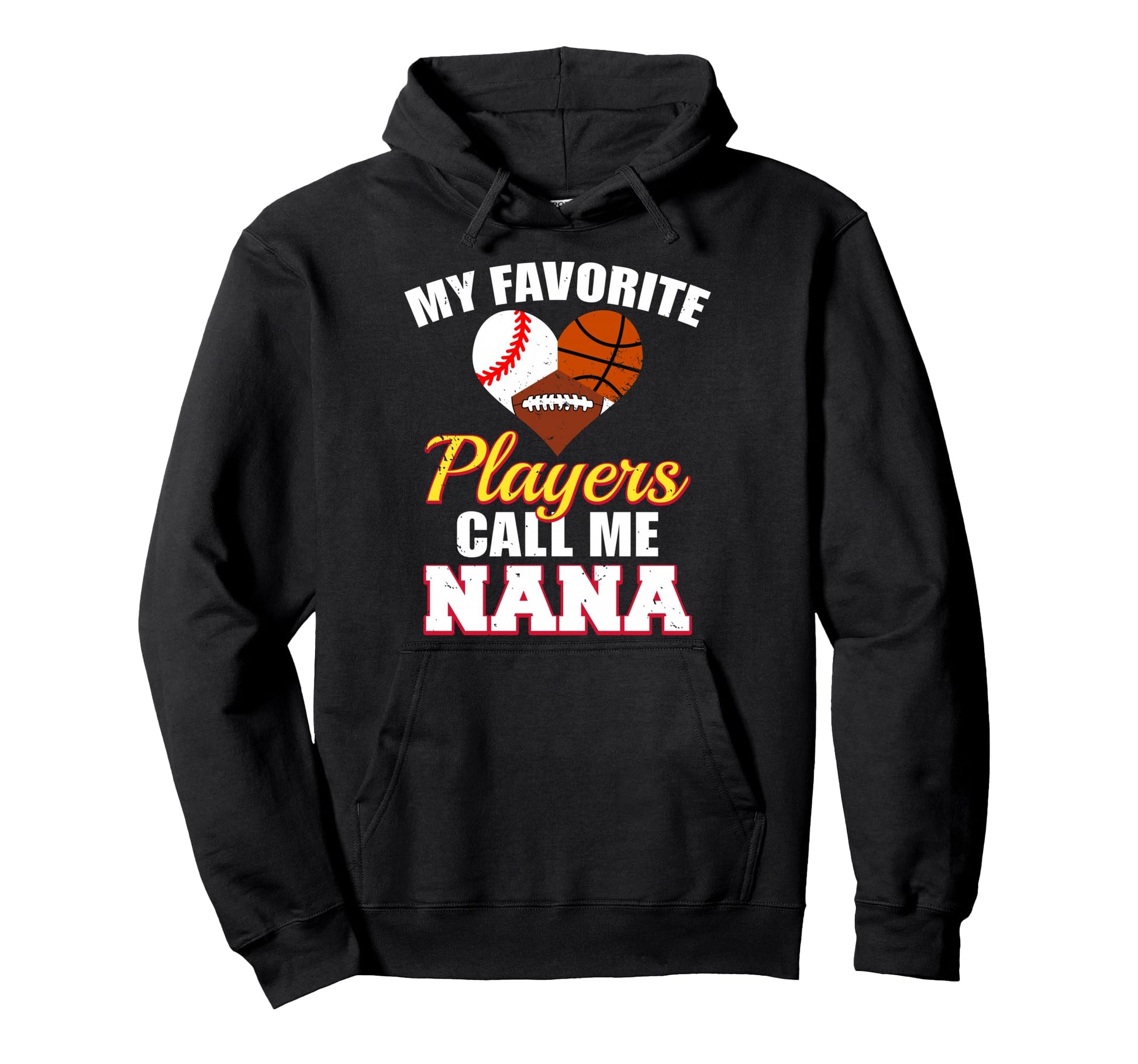 My Favorite Players Baseball Basketball Hoodie - Graphic Print for Adults - T-Shirt, Sweatshirt, Hoodie