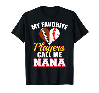 My Favorite Football Baseball Players T-Shirt - Graphic Print for Adults - T-Shirt, Sweatshirt, Hoodie