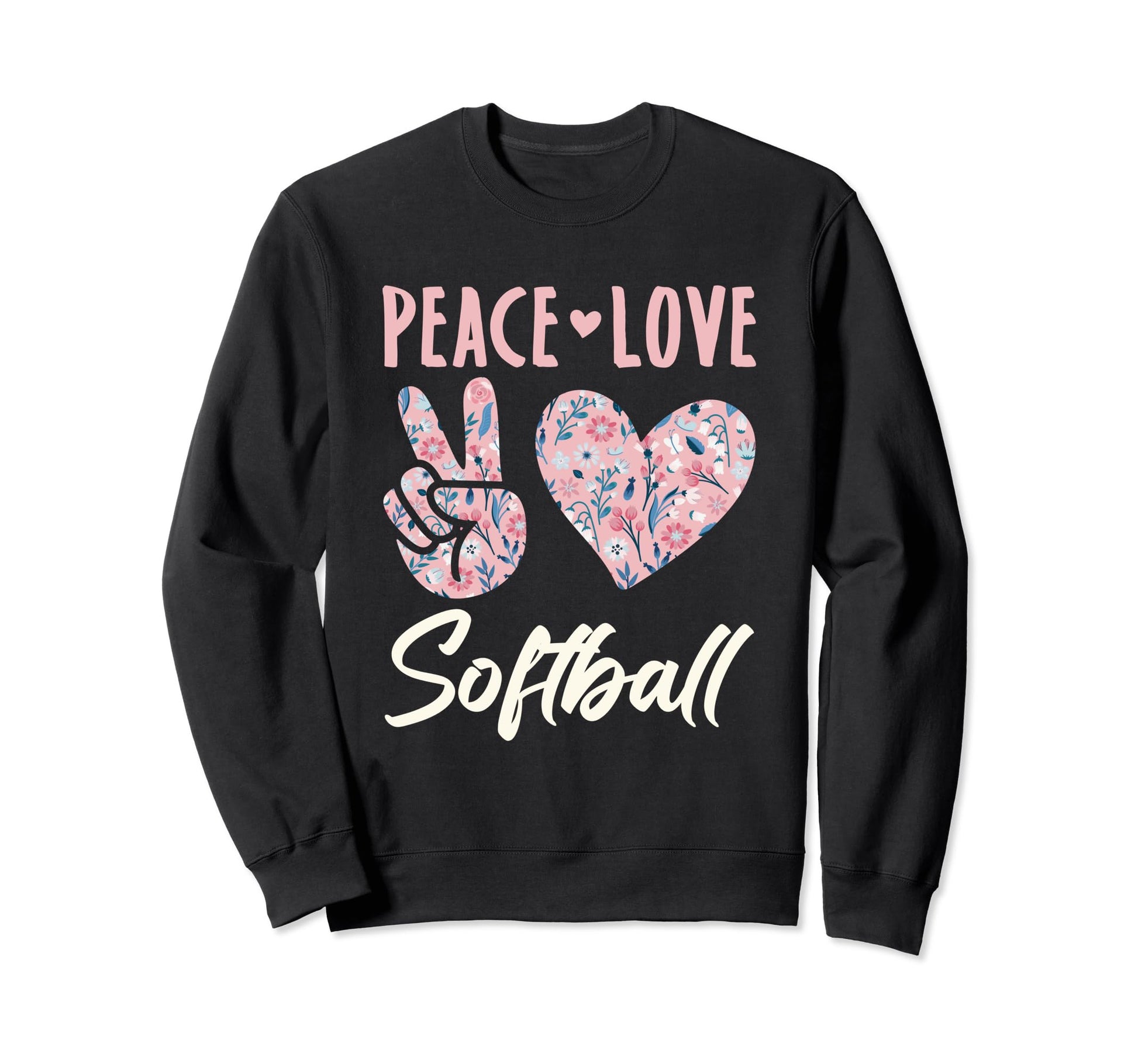 Peace Love Softball Gifts And T-Shirt - Custom Art Print Unisex - T-Shirt, Sweatshirt, Hoodie