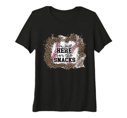 Im Just Here Snacks Baseball Sister And Tri T-Shirt - Graphic Print Unisex - T-Shirt, Sweatshirt, Hoodie