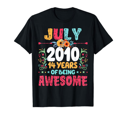 Since July 2010 14 Years Being T-Shirt - Casual Everyday Wear Unisex - T-Shirt, Sweatshirt, Hoodie