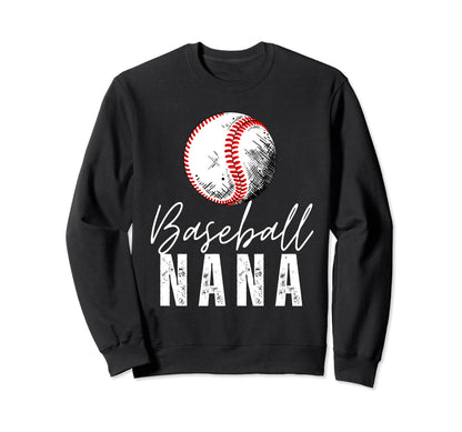 Baseball Nana Family Matching Sweatshirt - Casual Everyday Wear Men Women - T-Shirt, Sweatshirt, Hoodie