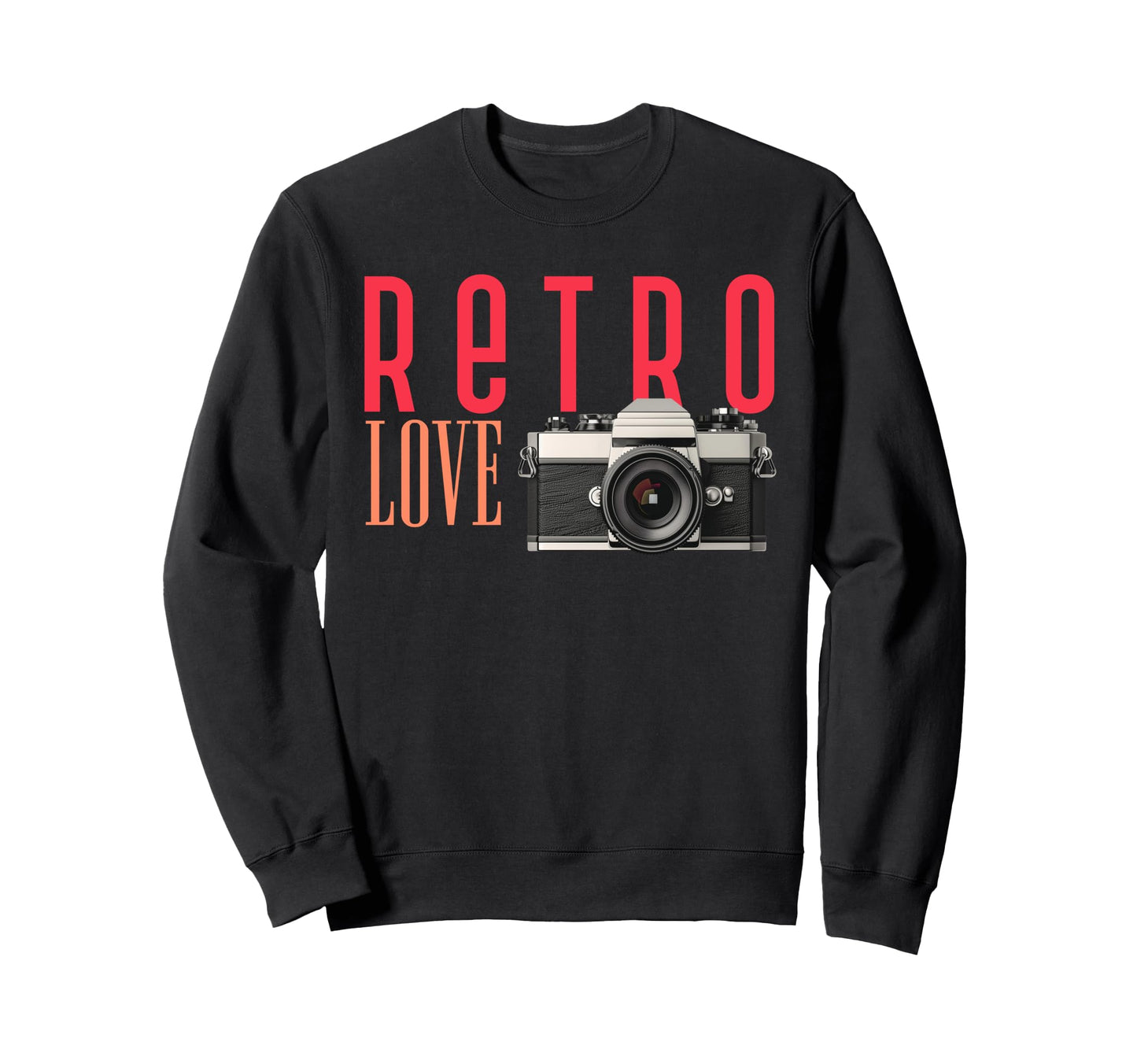 Love Camera Sweatshirt - Custom Art Print for Adults - T-Shirt, Sweatshirt, Hoodie