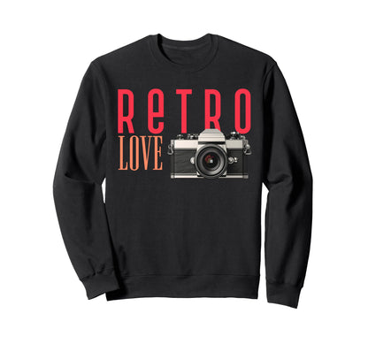 Love Camera Sweatshirt - Custom Art Print for Adults - T-Shirt, Sweatshirt, Hoodie