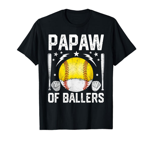 Grandpa Ballers Fathers Day Funny Baseball T-Shirt - Unique Graphic Unisex - T-Shirt, Sweatshirt, Hoodie