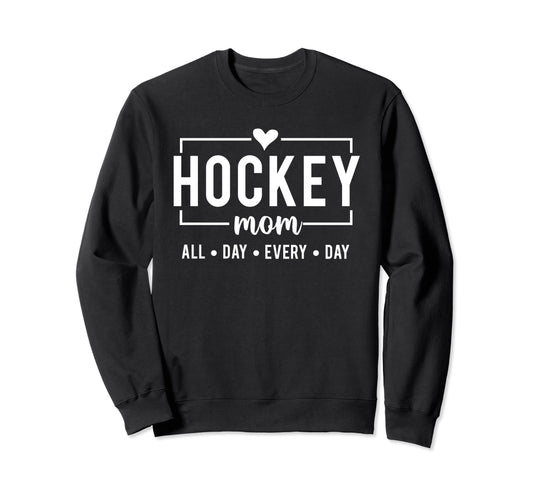 Hockey Mom Game Day Vibes Hockey Sweatshirt - Custom Art Print Unisex - T-Shirt, Sweatshirt, Hoodie