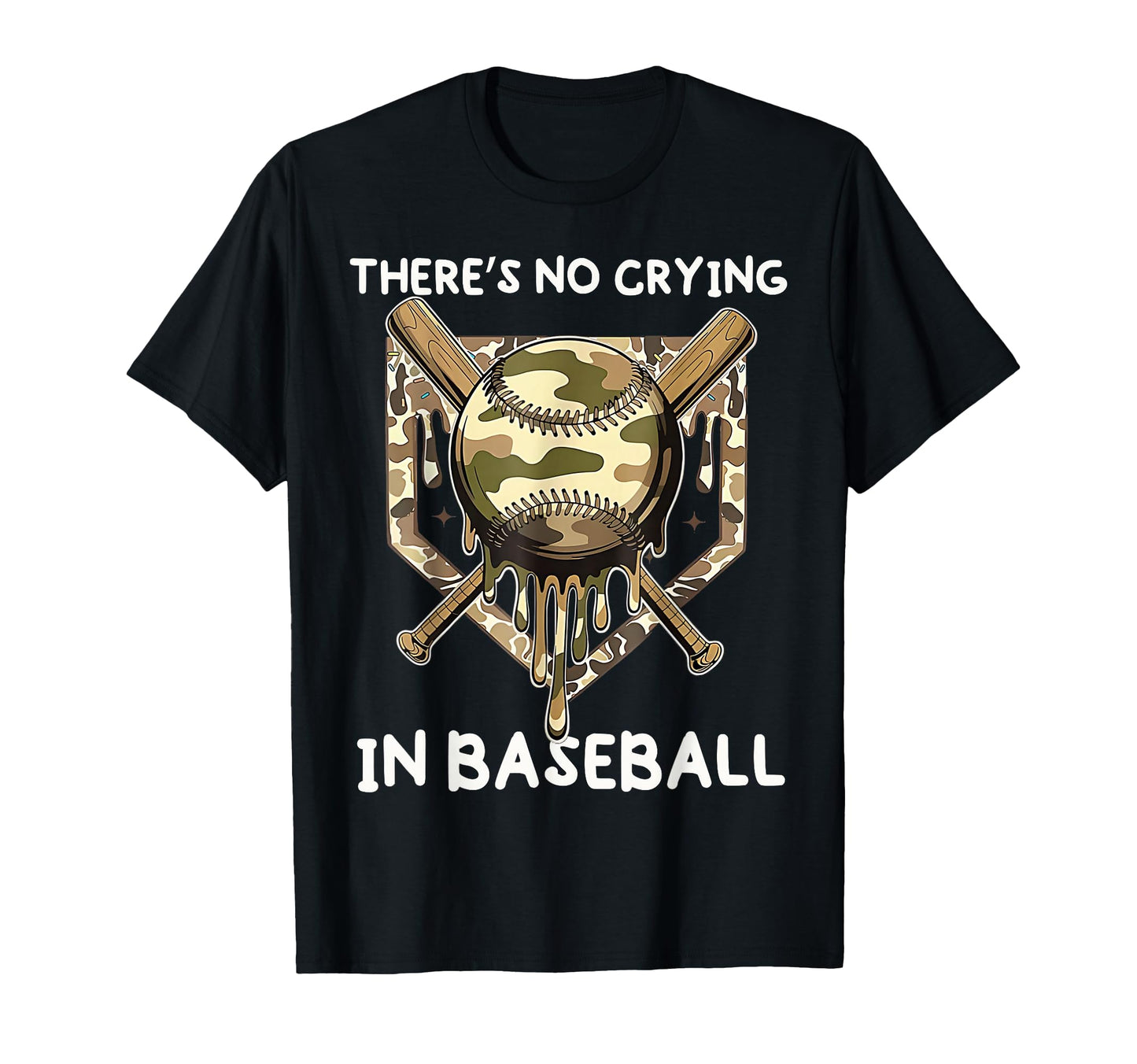 There Is No Crying Baseball Funny T-Shirt - Aesthetic Graphic for Adults - T-Shirt, Sweatshirt, Hoodie