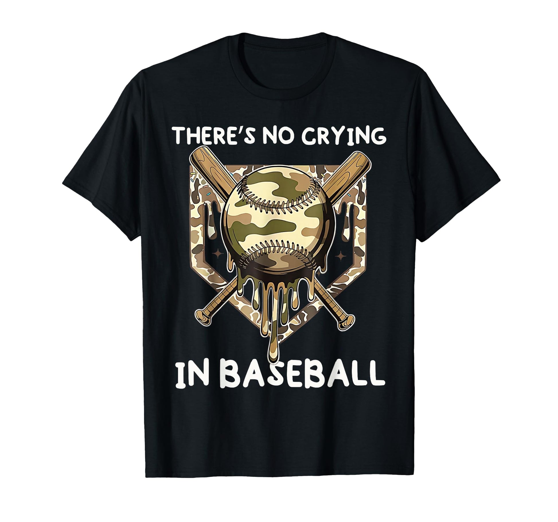 There Is No Crying Baseball Funny T-Shirt - Aesthetic Graphic for Adults - T-Shirt, Sweatshirt, Hoodie