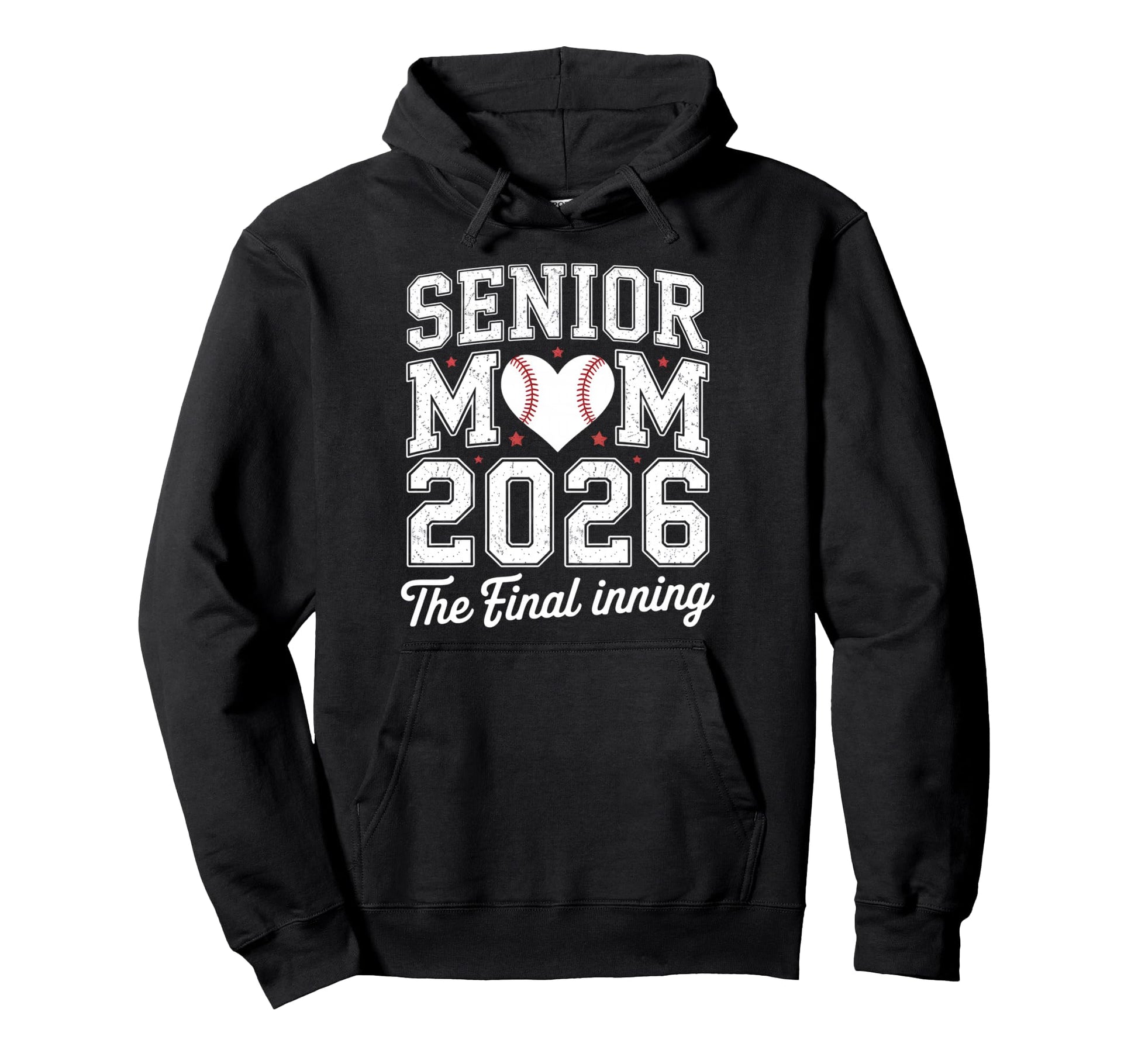 Senior Mom 2026 Baseball Final Inning Hoodie - Custom Art Print Men Women - T-Shirt, Sweatshirt, Hoodie