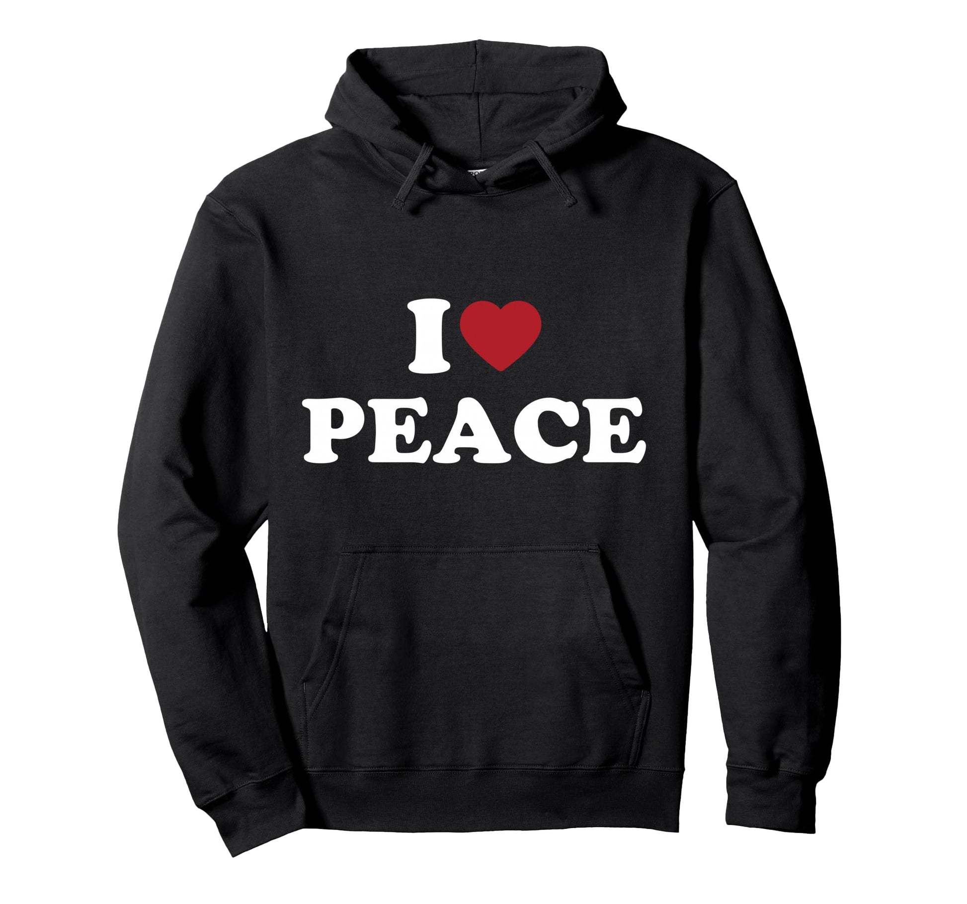 I Love Peace I Heart Peace Hoodie - Novelty Apparel for Adults - T-Shirt, Sweatshirt, Hoodie