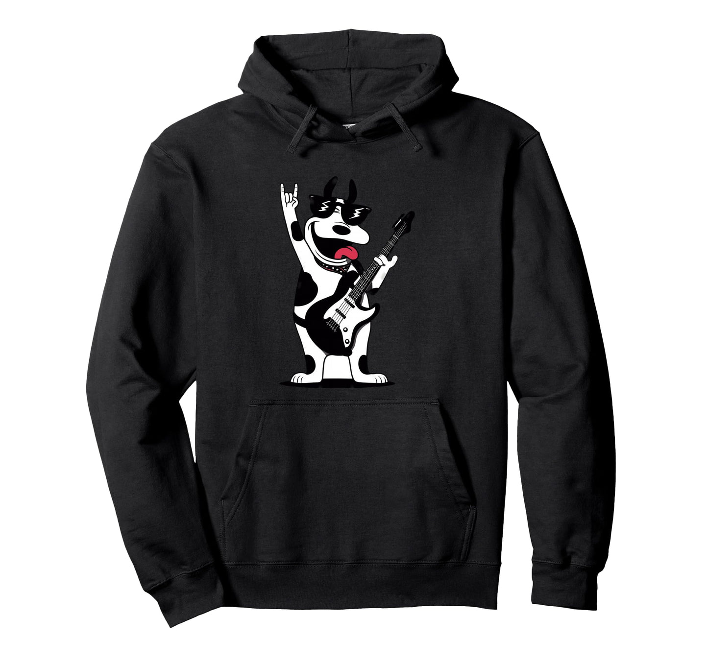 Rock Dog Guitar Player Funny Pet Hoodie - Streetwear Style for Adults - T-Shirt, Sweatshirt, Hoodie