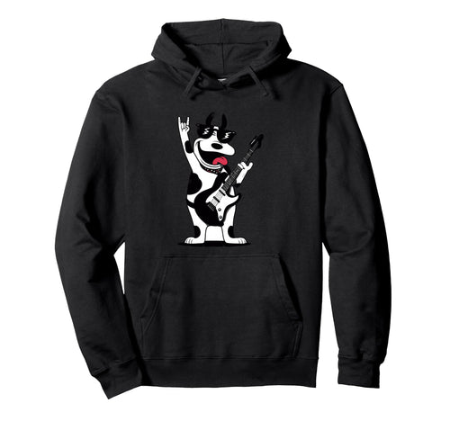 Rock Dog Guitar Player Funny Pet Hoodie - Streetwear Style for Adults - T-Shirt, Sweatshirt, Hoodie