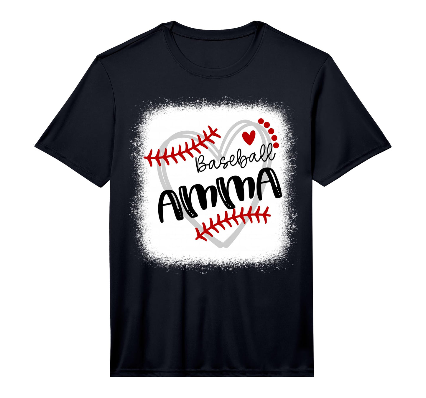 Personalized Baseball Heart Amma Baseball T-Shirt - Unique Graphic Unisex - T-Shirt, Sweatshirt, Hoodie