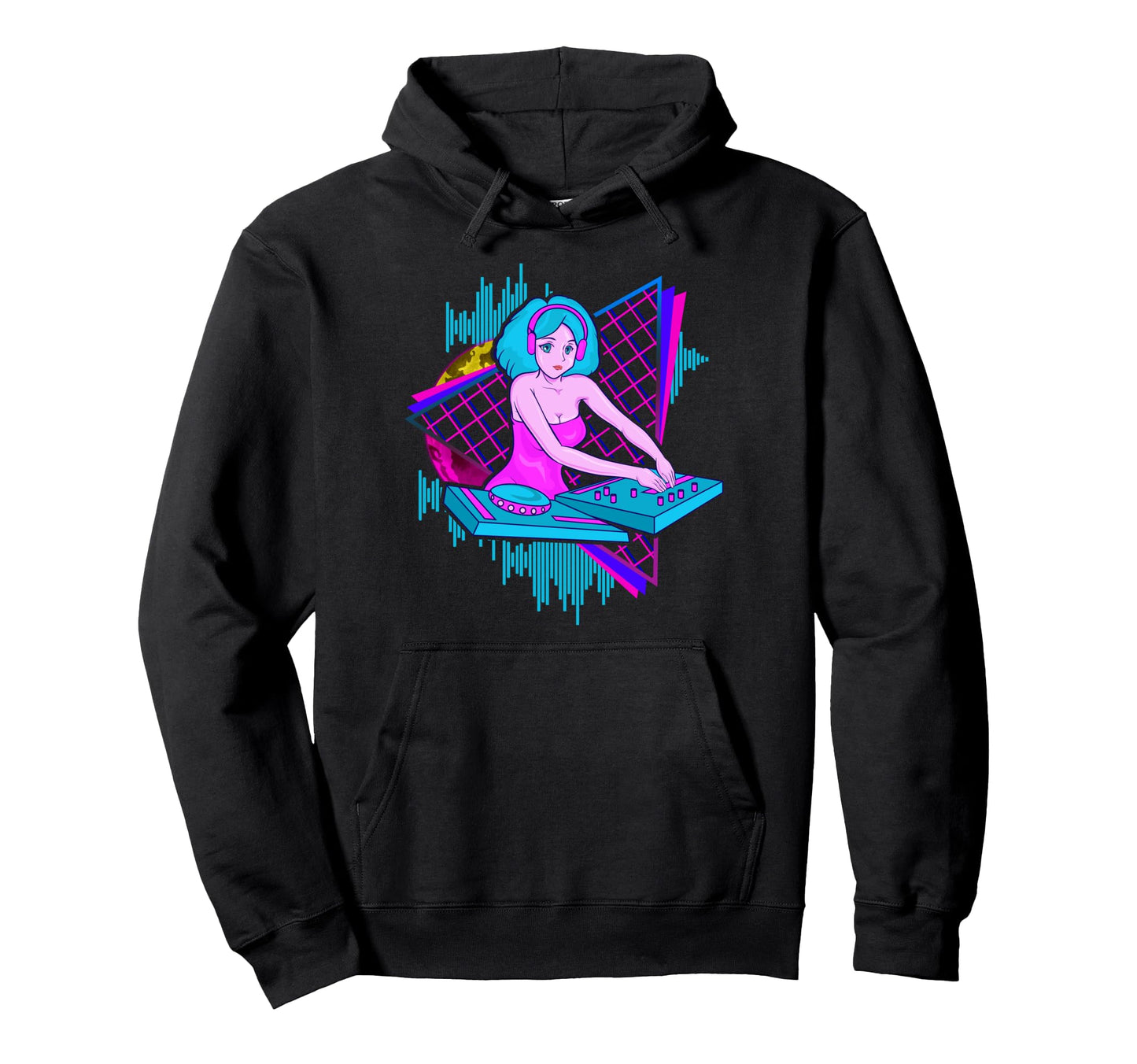Vaporwave Dj Synthwave Music Vibes Hoodie - Novelty Apparel Unisex - T-Shirt, Sweatshirt, Hoodie