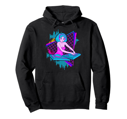 Vaporwave Dj Synthwave Music Vibes Hoodie - Novelty Apparel Unisex - T-Shirt, Sweatshirt, Hoodie