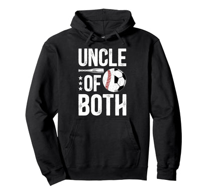 Uncle Both Baseball Soccer Uncle Hoodie - Minimalist Print Men Women - T-Shirt, Sweatshirt, Hoodie