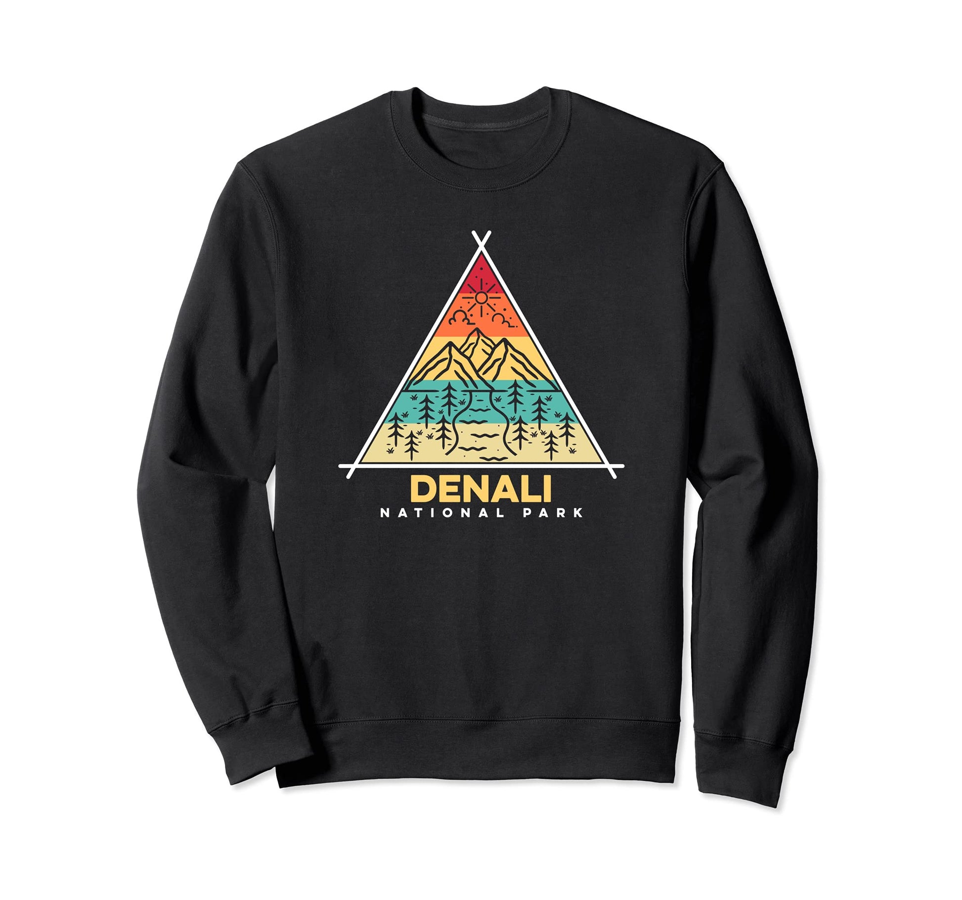 Denali National Park Sweatshirt - Minimalist Print for Adults - T-Shirt, Sweatshirt, Hoodie