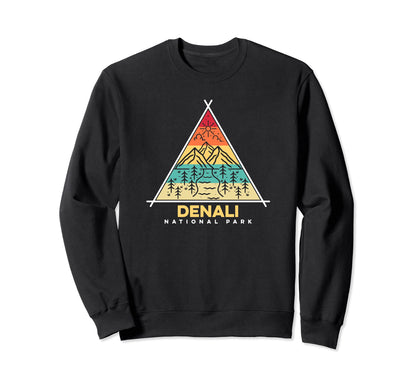 Denali National Park Sweatshirt - Minimalist Print for Adults - T-Shirt, Sweatshirt, Hoodie