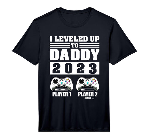 Mens I Leveled Up To Daddy 2023 Soon T-Shirt - Custom Art Print for Adults - T-Shirt, Sweatshirt, Hoodie