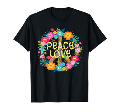 Peace Love Hippie Costume Tie Die 60S T-Shirt - Aesthetic Graphic Unisex - T-Shirt, Sweatshirt, Hoodie