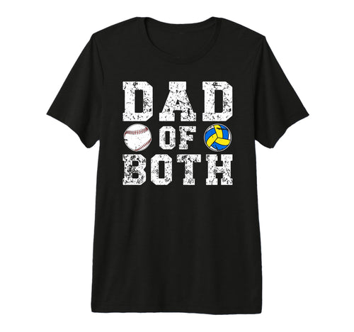 Mens Dad Both Proud Volleyball Baseball T-Shirt - Trendy Graphic Unisex - T-Shirt, Sweatshirt, Hoodie