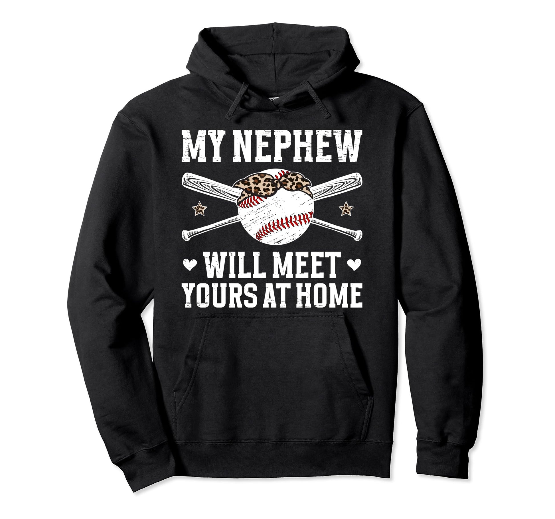 My Nephew Baseball Aunt Baseball Hoodie - Fun Novelty Design for Adults - T-Shirt, Sweatshirt, Hoodie