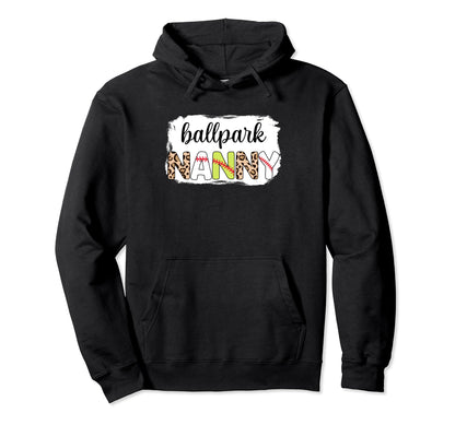 Bleached Ballpark Nanny Baseball Hoodie - Aesthetic Graphic Unisex - T-Shirt, Sweatshirt, Hoodie