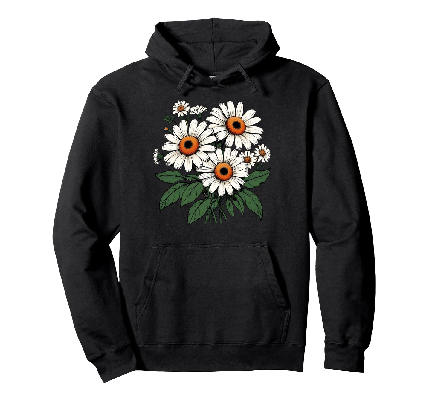 Daisies Wildflower Botanical Garden Hoodie - Fun Novelty Design for Adults - T-Shirt, Sweatshirt, Hoodie