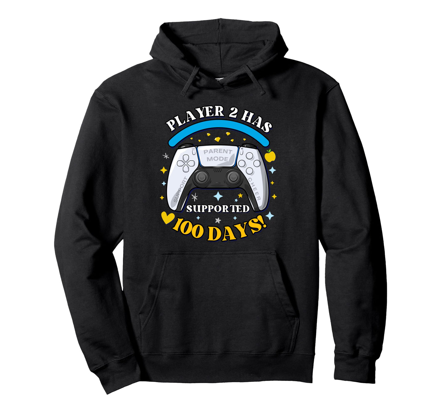 100 Days School Mom Dad Gamer 100Th Hoodie - Custom Art Print Men Women - T-Shirt, Sweatshirt, Hoodie
