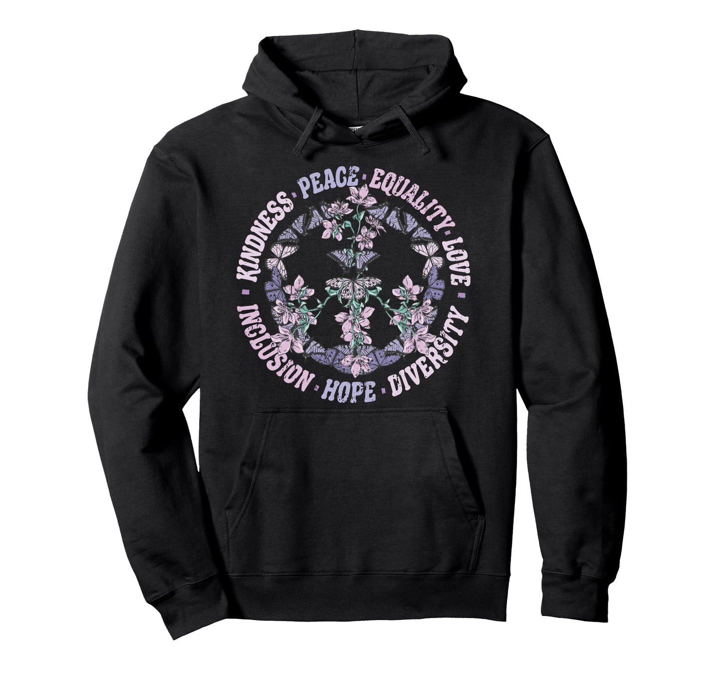 Diversity Equality Love Peace Human Rights Hoodie - Trendy Graphic Unisex - T-Shirt, Sweatshirt, Hoodie