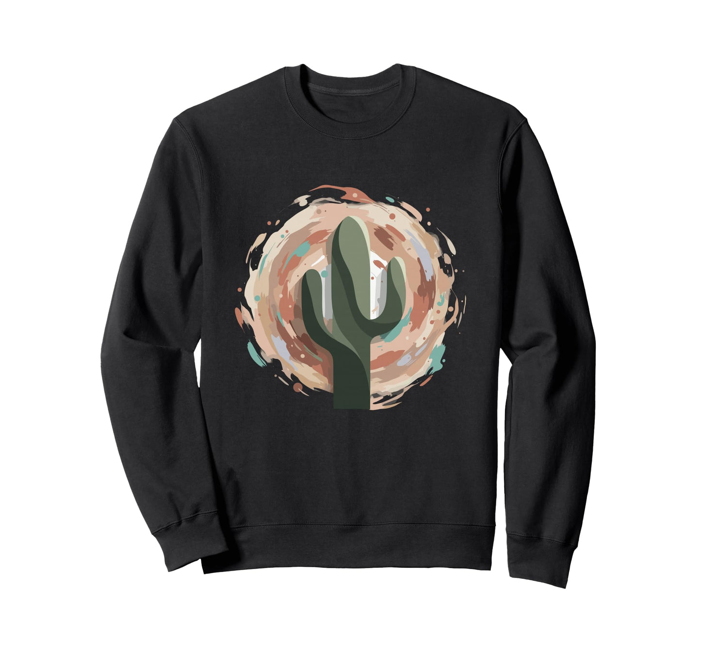 Abstract Desert Cactus Boho Sweatshirt - Minimalist Print for Adults - T-Shirt, Sweatshirt, Hoodie