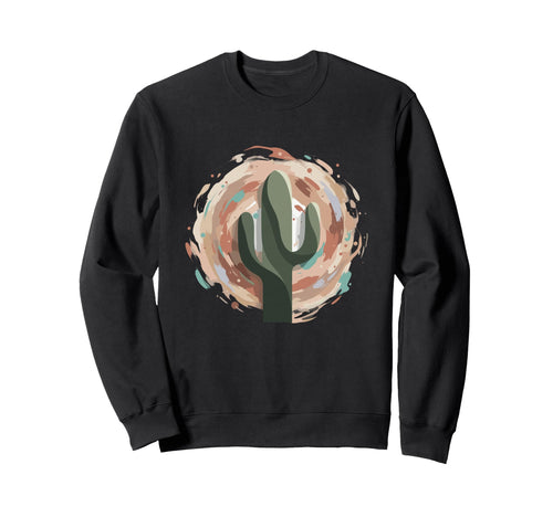 Abstract Desert Cactus Boho Sweatshirt - Minimalist Print for Adults - T-Shirt, Sweatshirt, Hoodie