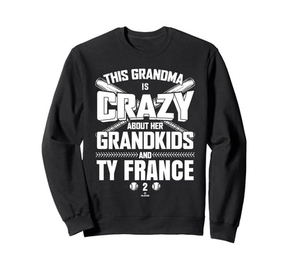 Grandma Crazy Ty France Cincinnati Sweatshirt - Novelty Apparel Men Women - T-Shirt, Sweatshirt, Hoodie