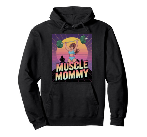 Anime Muscle Mommy Weightlifting Fitness Hoodie - Unique Graphic Men Women - T-Shirt, Sweatshirt, Hoodie