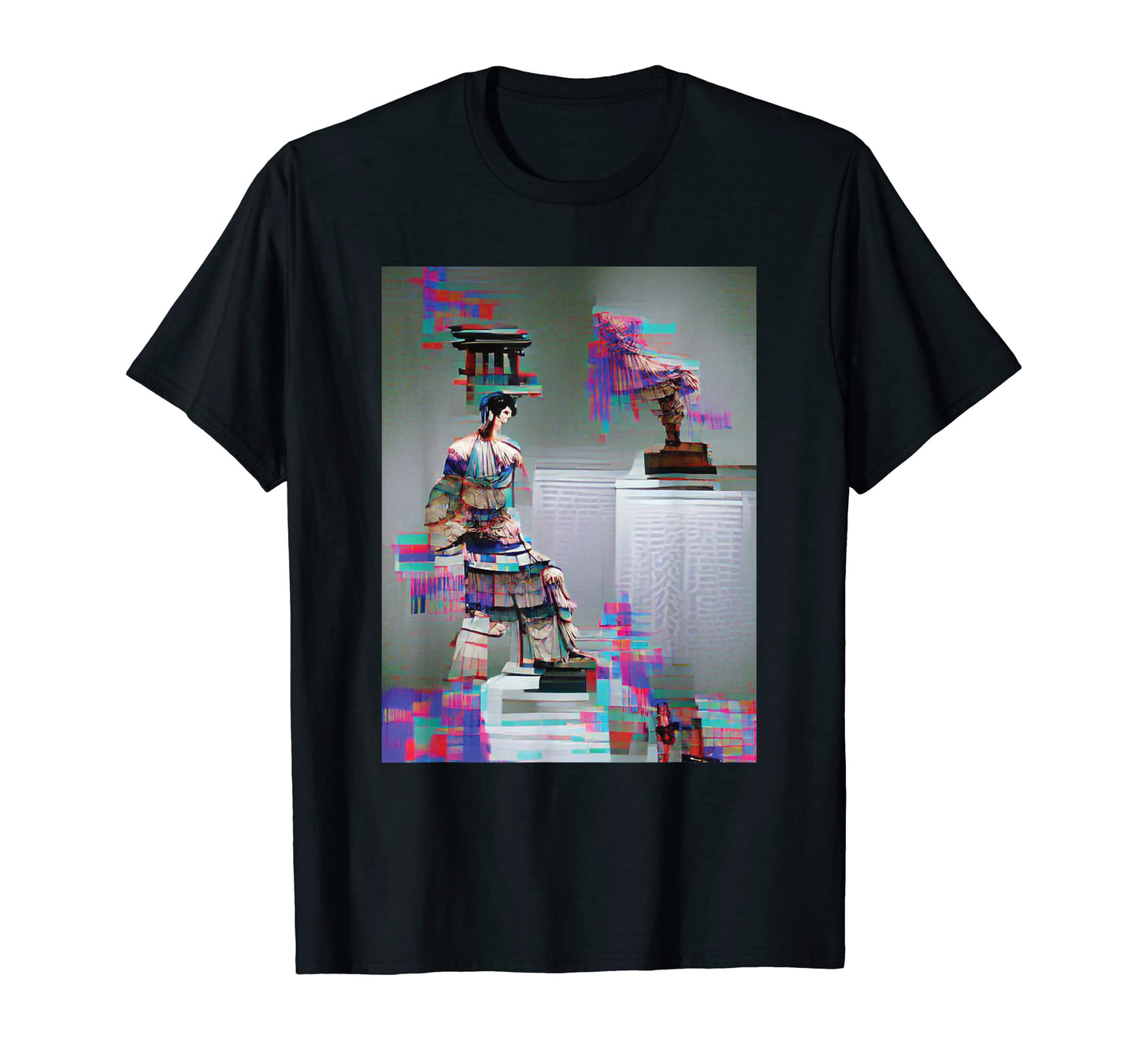 Greek Statue Aesthetic Vaporwave Glitch T-Shirt - Trendy Graphic Men Women - T-Shirt, Sweatshirt, Hoodie