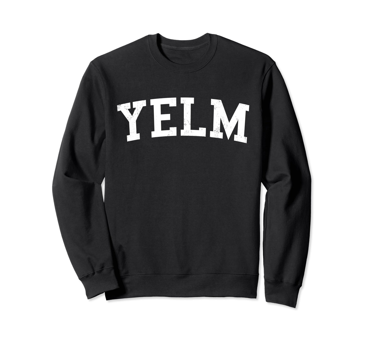 Yelm Wa Distressed White Varsity Sweatshirt - Streetwear Style for Adults - T-Shirt, Sweatshirt, Hoodie