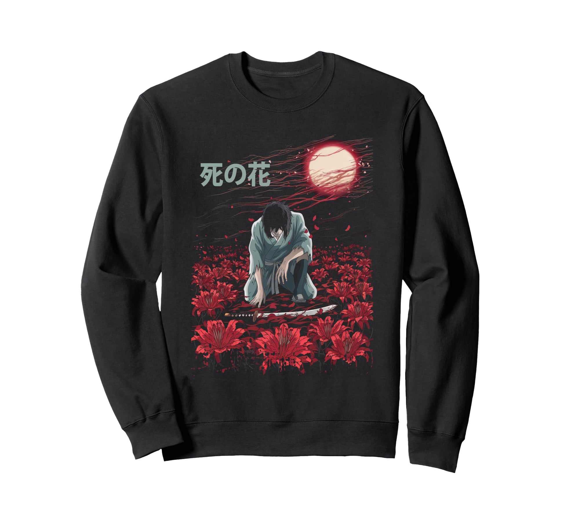 Japanese Spider Lily Anime Sweatshirt - Custom Art Print Men Women - T-Shirt, Sweatshirt, Hoodie