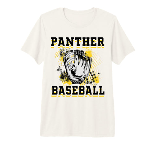Panther Baseball Mom Grunge Glove Yellow T-Shirt - Custom Art Print Unisex - T-Shirt, Sweatshirt, Hoodie