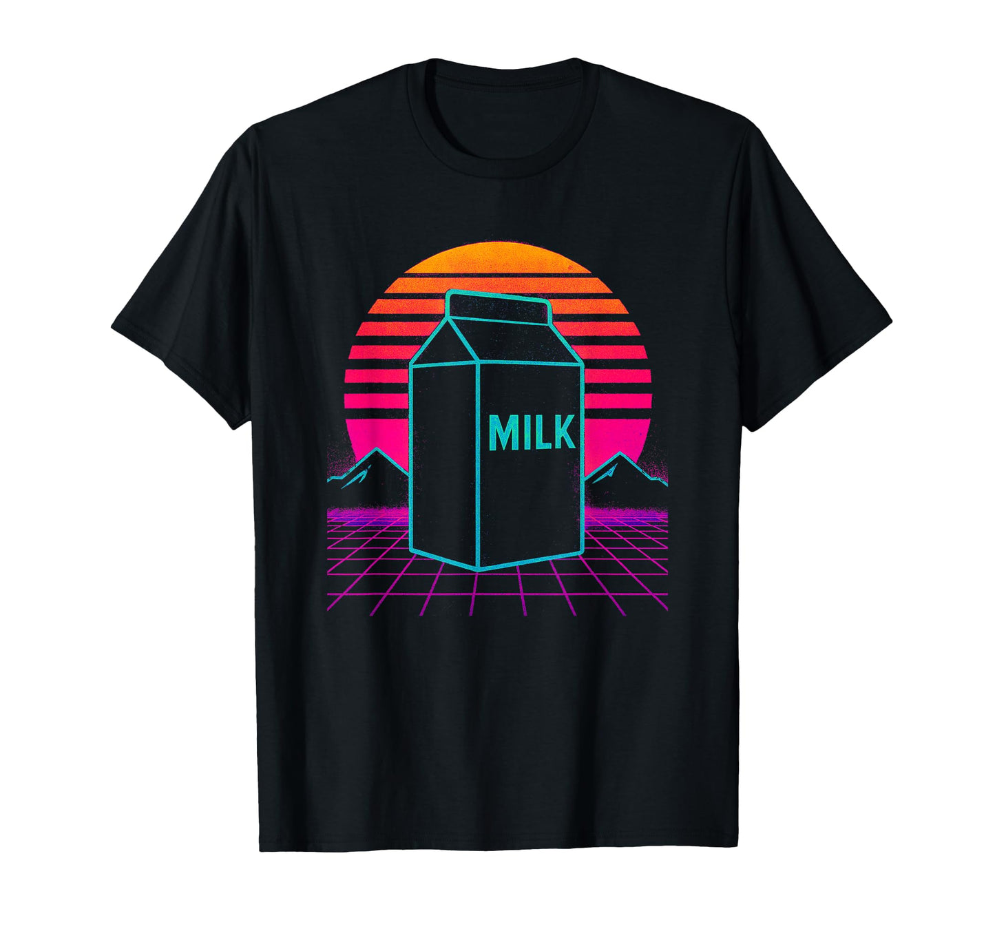 Milk Carton Vaporwave 80S Synthwave T-Shirt - Custom Art Print for Adults - T-Shirt, Sweatshirt, Hoodie