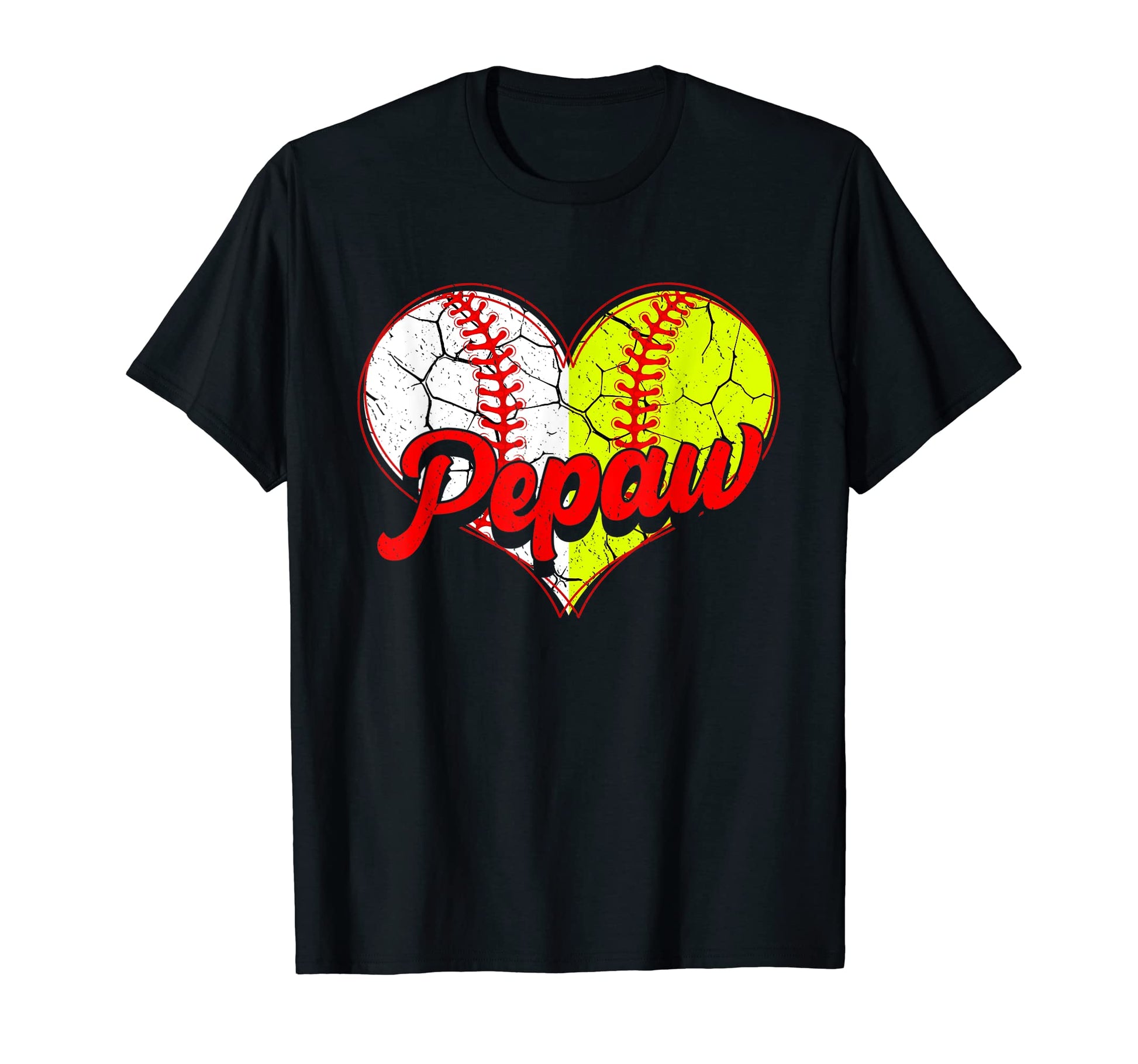 Softball Baseball Pepaw Fathers T-Shirt - Casual Everyday Wear for Adults - T-Shirt, Sweatshirt, Hoodie